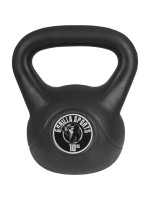 Gorilla Sports Kettlebell činka, plast, čierna, 10 kg
