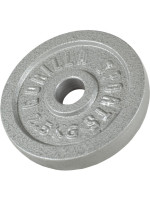 Gorilla Sports Liatinový záťažový kotúč, strieborný, 2,5 kg