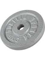 Gorilla Sports Liatinový záťažový kotúč, strieborný, 5 kg