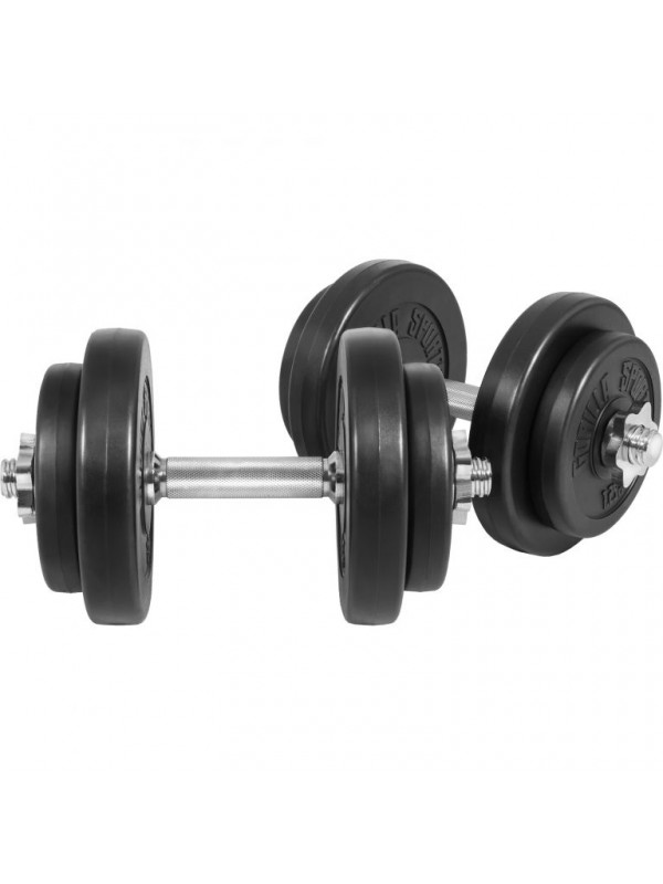 Gorilla Sports Jednoručný činkový nakladací set, 2 x 10 kg