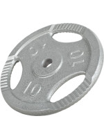 Gorilla Sports Liatinová záťažová doska, strieborná, 10 kg