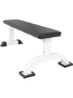 Gorilla Sports Rovná posilňovacia lavica, 110 cm, biela