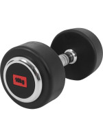 Gorilla Sports Liatinová pogumovaná jednoručná činka, 10 kg