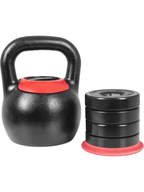 Gorilla Sports Kettlebell, nastaviteľná hmotnosť 8 - 16 kg