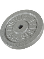 Gorilla Sports Liatinový záťažový kotúč, strieborný, 15 kg