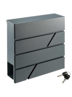 Poštová schránka s priehradkou na noviny, antracit, 2 kľúče