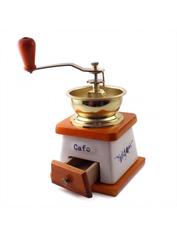 Keramický mlynček na kávu v retro štýle, 20 x 10 x 10 cm