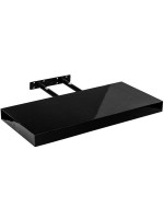 Nástěnná police STILISTA VOLATO - lesklá černá 70 cm