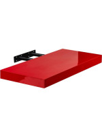 Stilista nástenná polica Volato, 60 cm, lesklá červená