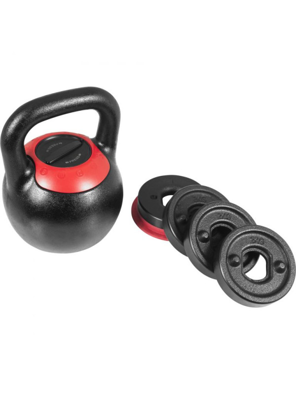 Gorilla Sports Kettlebell, nastaviteľná hmotnosť 8 - 16 kg