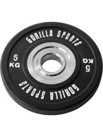Gorilla Sports Záťažový kotúč, pogumovaný, 5 KG