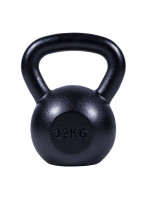 Gorilla Sports Kettlebell činka, liatinová, čierna, 32 kg