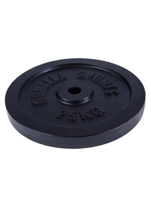Gorilla Sports Liatinový záťažový kotúč, čierny, 25 kg