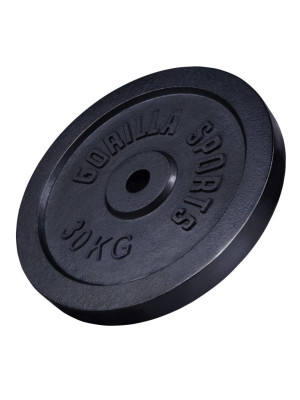 Gorilla Sports Liatinový záťažový kotúč, 30 kg