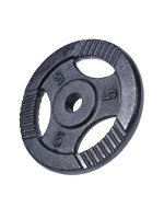 Gorilla Sports Liatinový činkový kotúč, čierny, 5 kg