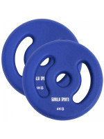 Gorilla Sports Súprava záťažových kotúčov 2 x 4 kg, tm. modrá