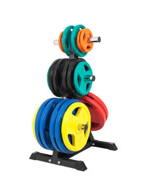 Gorilla Sports Stojan na záťažové dosky, 50/51 mm, čierny