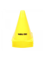Gorilla Sports Kužele 17 cm, 10 ks, žlté