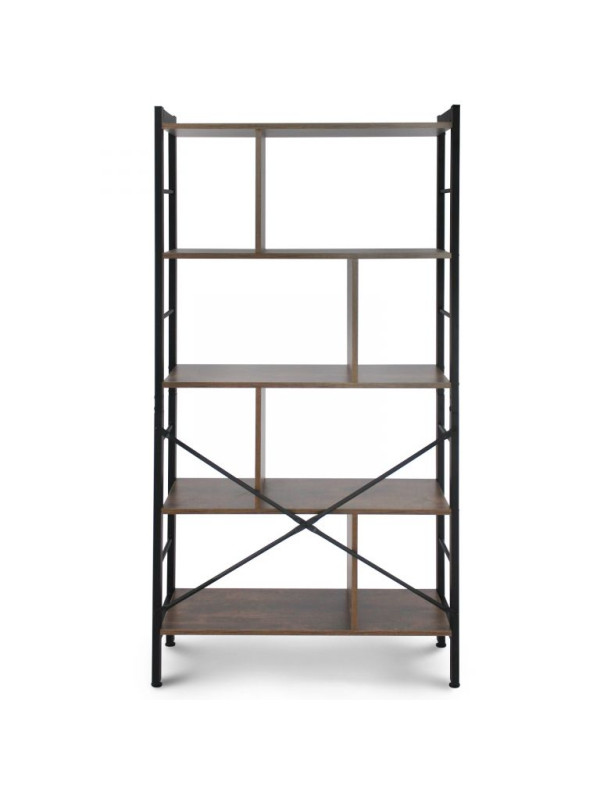 Miadomodo Knižnica v retro štýle, 79 x 30 x 155 cm