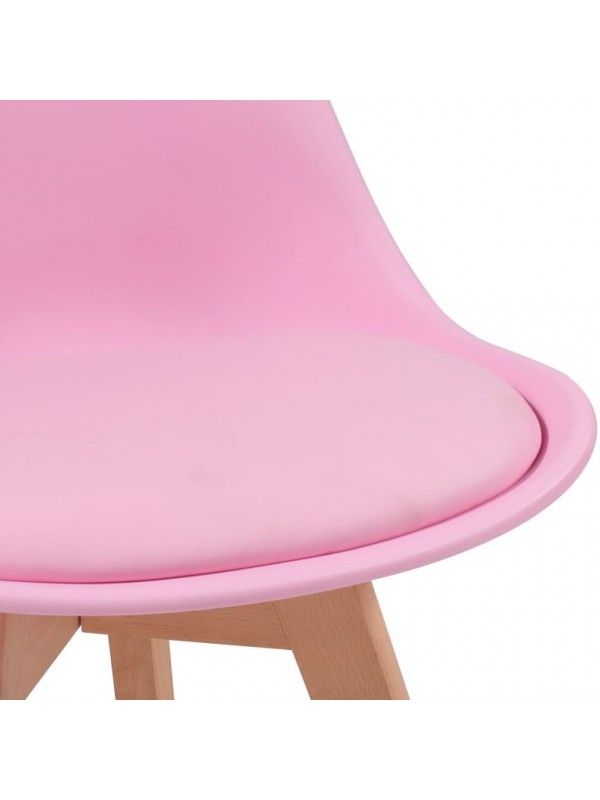 MIADOMODO sada jedálenských stoličiek, 4 kusy, ružové