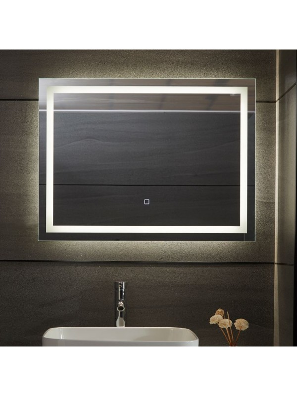 AQUAMARIN kúpeľňové zrkadlo s LED osvetlením 28 W, 80 x 60cm