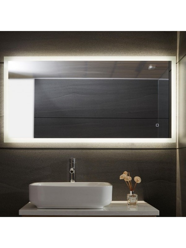AQUAMARIN kúpeľňové zrkadlo s LED osvetlením 35W, 120x60cm