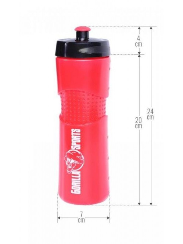 Gorilla Sports Športová fľaša, 650 ml, červená