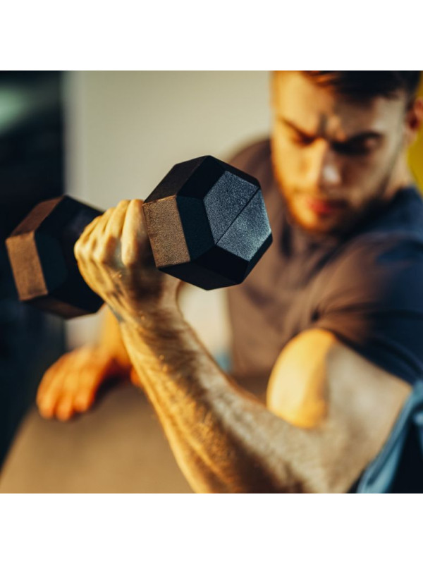 MOVIT® Šesťhranná gumová činka 4 kg sada 2 kusov