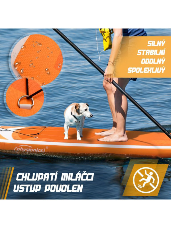 Nafukovací paddleboard 305 cm oranžový + příslušenstvo