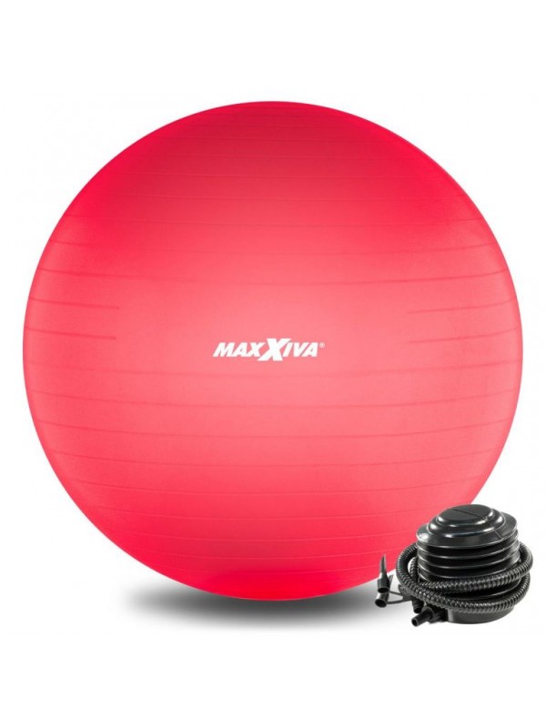 MAXXIVA Gymnastická lopta Ø 85 cm s pumpičkou, červená