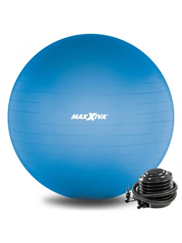 MAXXIVA Gymnastická lopta Ø 75 cm s pumpičkou, modrá