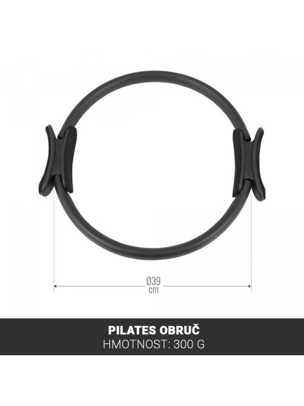 Gorilla Sports Kruh na pilates, 39 cm, čierny