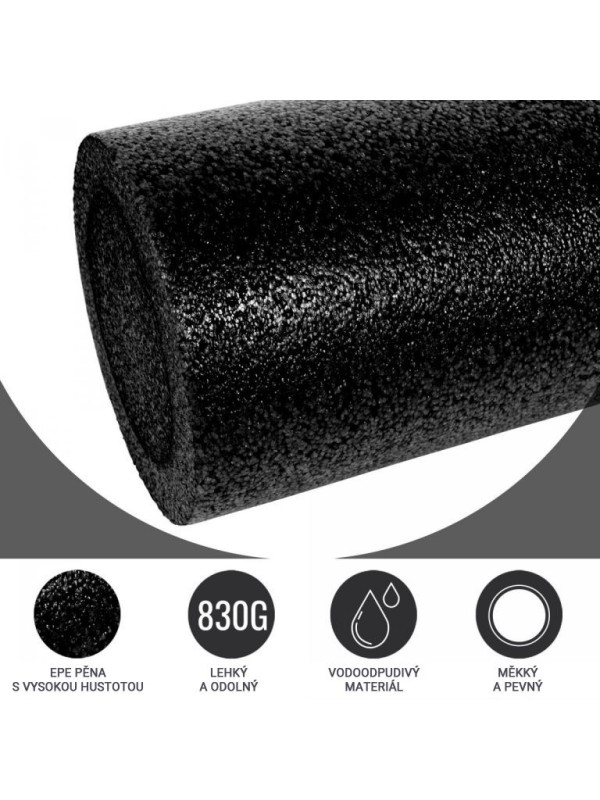 Gorilla Sports Pilates valec 90 x 15 cm, čierny