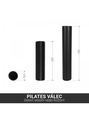 Gorilla Sports Pilates valec 60 x 15 cm, čierny