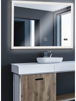 Aquamarin Kúpeľňové zrkadlo s LED osvetlením, 80 x 60 cm