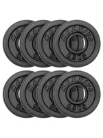 MAXXIVA Sada 8 závaží na činky celkom 4 kg, liatina, čierna