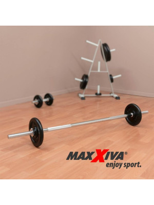 MAXXIVA Olympijská tyč 140 cm s hviezdicovými zámky, chróm