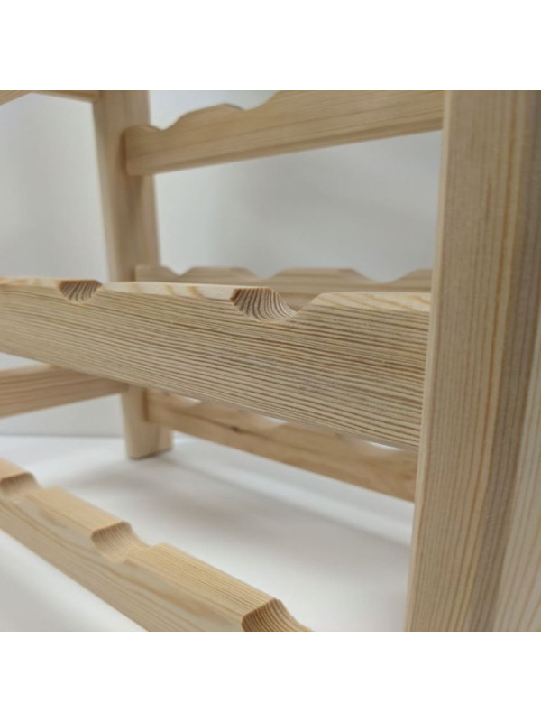 Drevený stojan na víno na 20 fliaš, 44 × 75 × 25 cm, česká