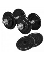 Gorilla Sports Súprava jednoručných činiek, pogumovaná, 30 kg
