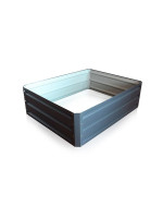 Vyvýšený záhon, plechový, 100 x 80 cm