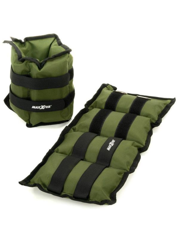 MAXXIVA záťažové manžety, 2 x 2,5 kg, zelená