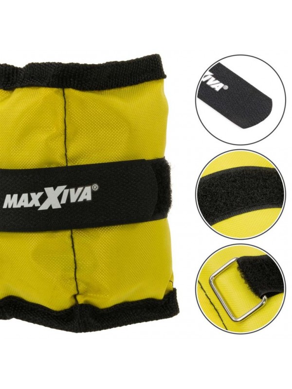 MAXXIVA záťažové manžety, 2 x 0,5 kg, žltá