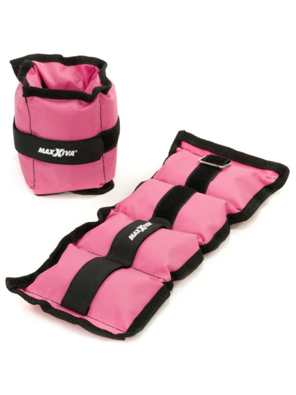 MAXXIVA záťažové manžety, 2 x 1 kg, ružová