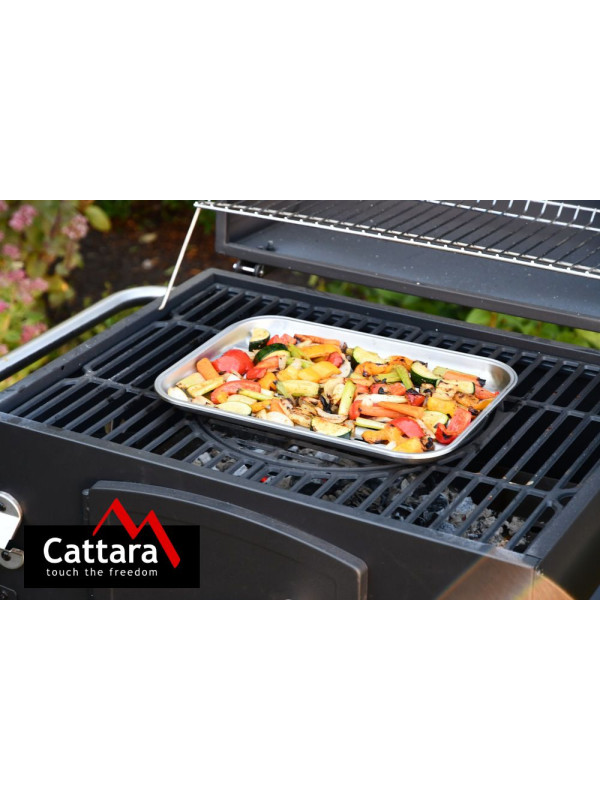 CATTARA grilovacia tácka nerez, 34 x 24 cm