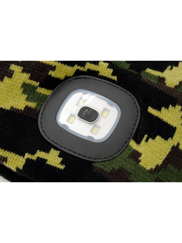 Cattara čiapka ARMY s LED svietidlom, USB nabíjanie