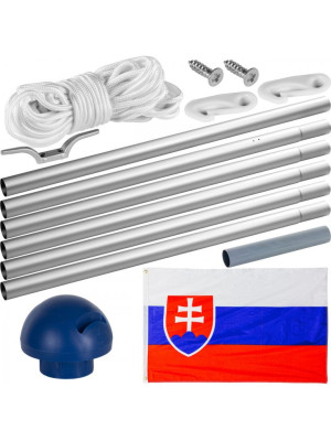 FLAGMASTER vlajkový stožiar s vlajkou, Slovensko, 650 cm