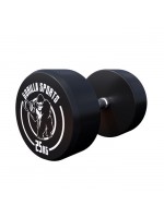 Gorilla Sports Jednoručné činky čierno/biele, 2 x 25 kg