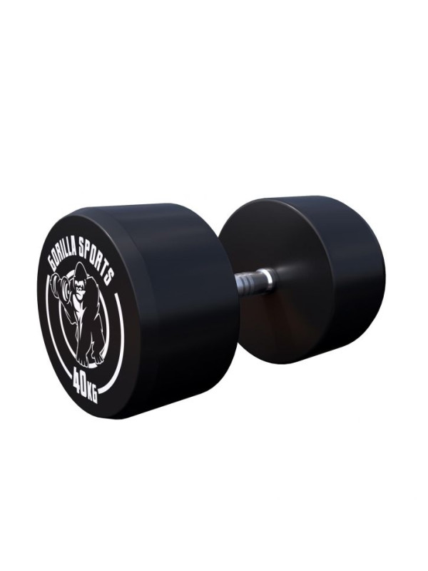 Gorilla Sports Jednoručná činka čierno/biela, 40 kg