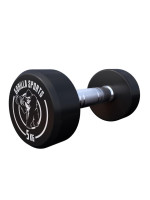 Gorilla Sports Jednoručná činka čierno/biela, 5 kg