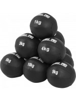 Gorilla Sports Sada kožených medicinbalov, 55 kg, čierna